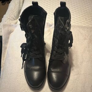 Nine West Black Combat Boots